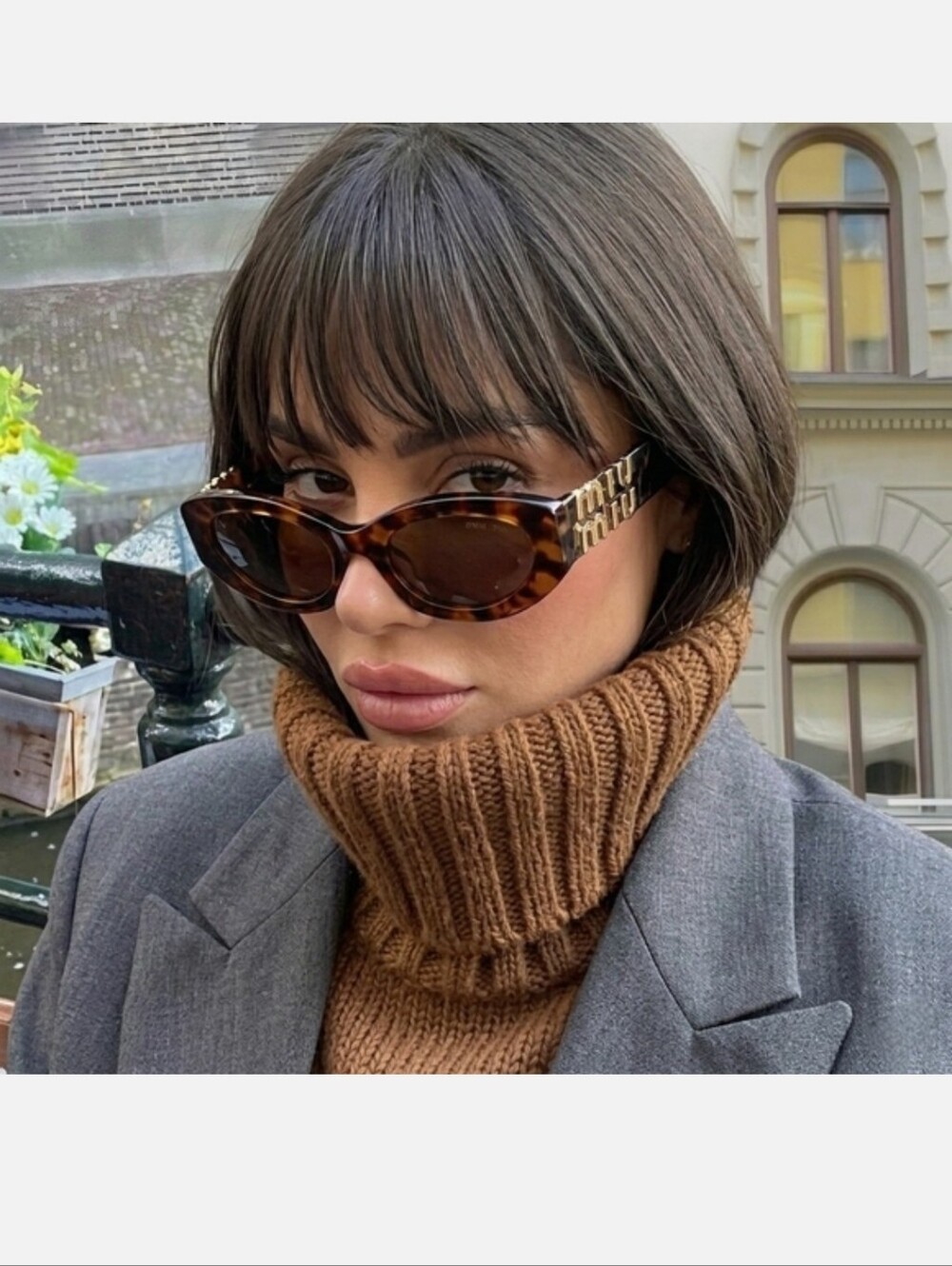 🔥NEW✨ Miu Miu ✨ Authentic Tortoiseshell Brown & Black Cat-Eye Sunglasses 😎 - Picture 13 of 16